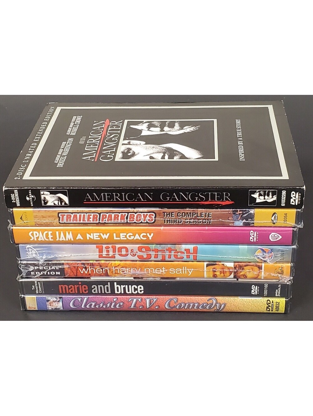 Lot of Mew 7 DVDs including American Gangster, Trailer Park Boys Season 3+